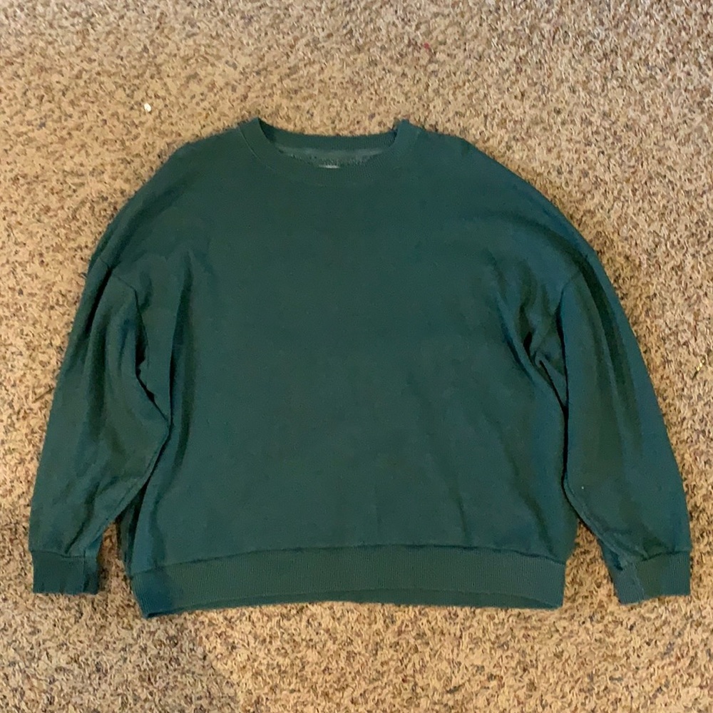 American Eagle green cropped sweatshirt